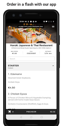 Android application Haruki Japanese & Thai Restaur screenshort