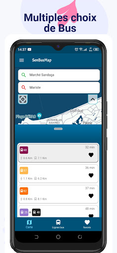 SenBusMap: Trajets bus Sénégal Screen 2