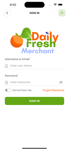 DailyFresh Merchant Screen 2