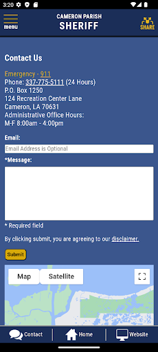 Cameron Parish Sheriffs Office Screen 2