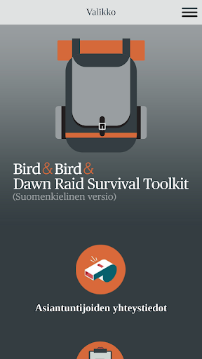 Android application Bird&Bird Dawn Raid Finnish screenshort