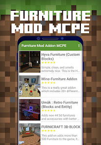 Captura 1 Furniture Mod Addon MCPE android