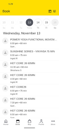Sunshine Hot Yoga Screenshot 2 - AppWisp.com