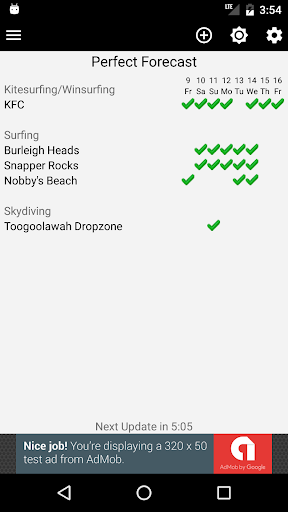 Android application PerfectForecast screenshort