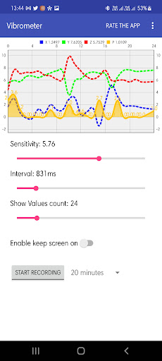 Android application Vibrometer screenshort