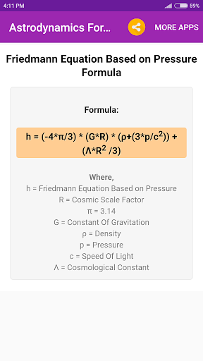 Astrodynamics Formulas Screen 3