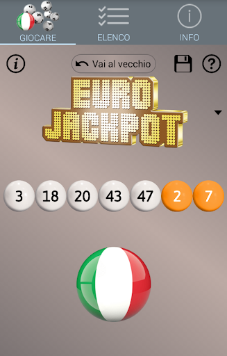 Lotto Italia: Algoritmo Screen 3