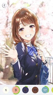 Pixel Art-Anime Girl Color By Number 5