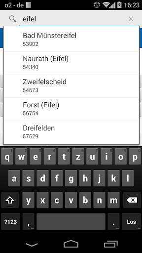 Postleitzahlen Deutschland Screen 2