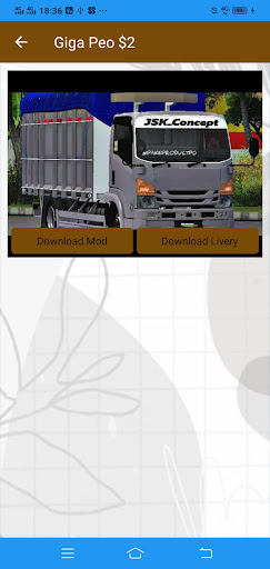 Android application Mod Bussid Truck Mukhlas Kece screenshort