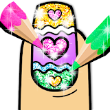 Nail Art Color  -  Glitter Girls Coloring Book icon