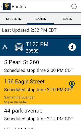NX Charter School Bus Tracker Screen 2