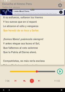 Imágen 15 Himno Peru 6 Estrofas Aprender android