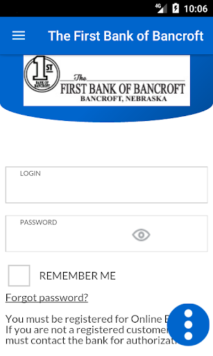 Android application First Bank of Bancroft App screenshort