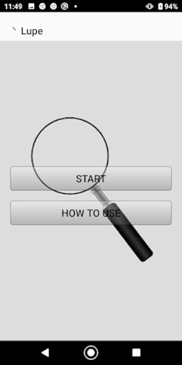 Android application Lupe screenshort