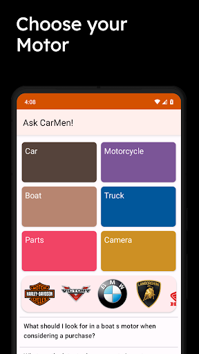 CarMen AI Motor Expert Advisor Screen 2
