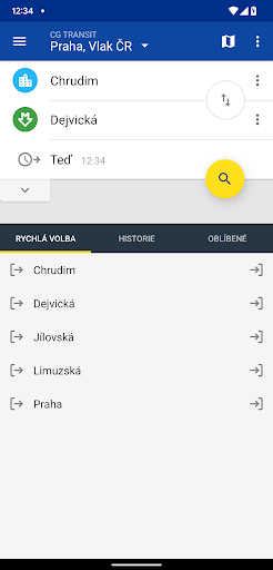 Android application Offline Jízdní řády CG Transit screenshort