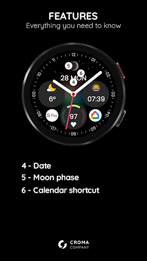 Proxima watch face Wear OS Screen 3