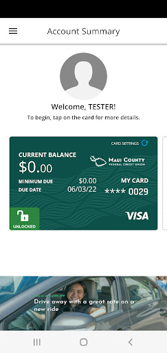 MCFCU Visa Screen 2