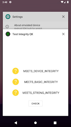 Test Integrity QK Screen 2