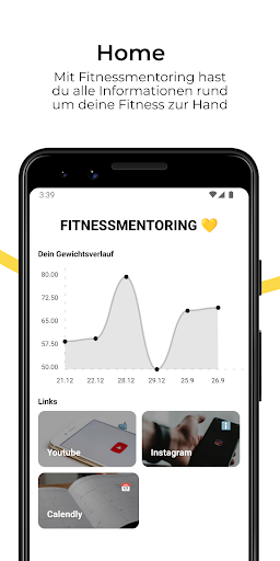 Android application Fitnessmentoring screenshort