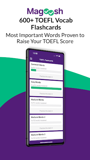 Screenshot of TOEFL Vocabulary Flashcards