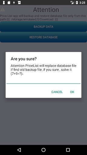 Price List Screen 3