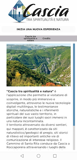Android application Cascia spiritualità e natura screenshort