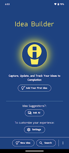 Android application Idea Builder screenshort