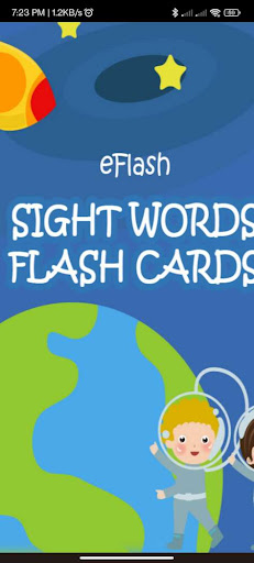 Android application Sightword Flash cards for Kids screenshort