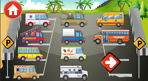 Animated Puzzles cars city Screen 2