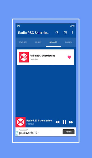 Android application PL radio rsc skierniewice screenshort