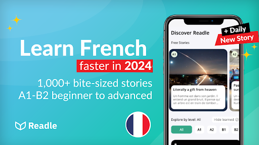 Android application Learn French: News by Readle screenshort