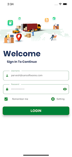 Android application SanTrans screenshort