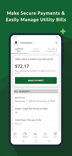Screenshot of Santee Cooper’s My Energy Link