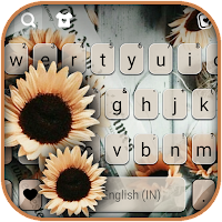 Retro Sunflower Keyboard Background