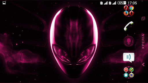 Alien Pink Xperien Theme