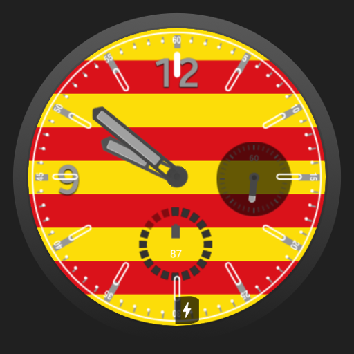 Esfera bandera de Cataluña logo