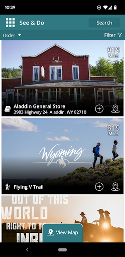 Screenshot of Travel Wyoming