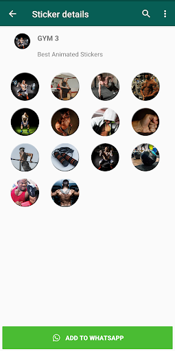 Android application Gym Stickers for Whatsapp screenshort