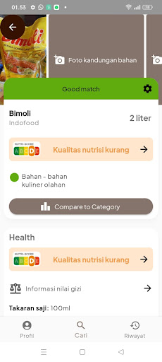 Nutrition Facts Screen 2