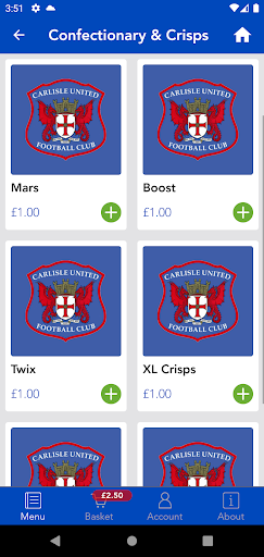 Carlisle United Food and Drink Screen 3