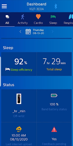 Philips Health band Screen 3