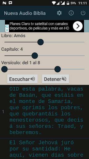 Android application Nueva Audio Biblia RVA screenshort