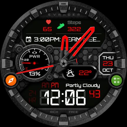 #10. Evander Watch Face (Android) Bởi: RichFace