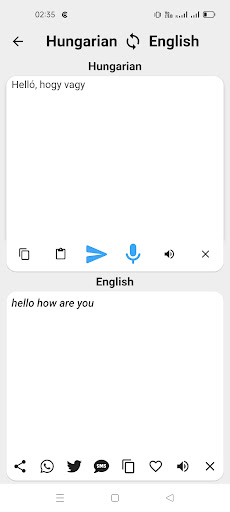 Hungarian English Translator Screen 2