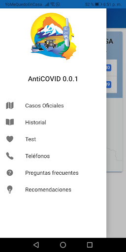 Android application AntiCOVID Perú screenshort
