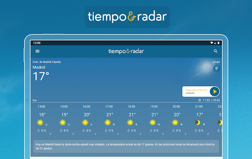 Tiempo & Radar: tu previsión Screenshot