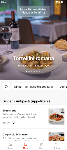 Aurora Ristorante Italiano Screen 2