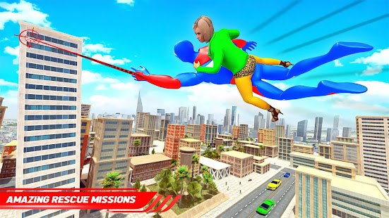 Flying Police Robot Rope Hero: Gangster Crime City 46 screenshots 3